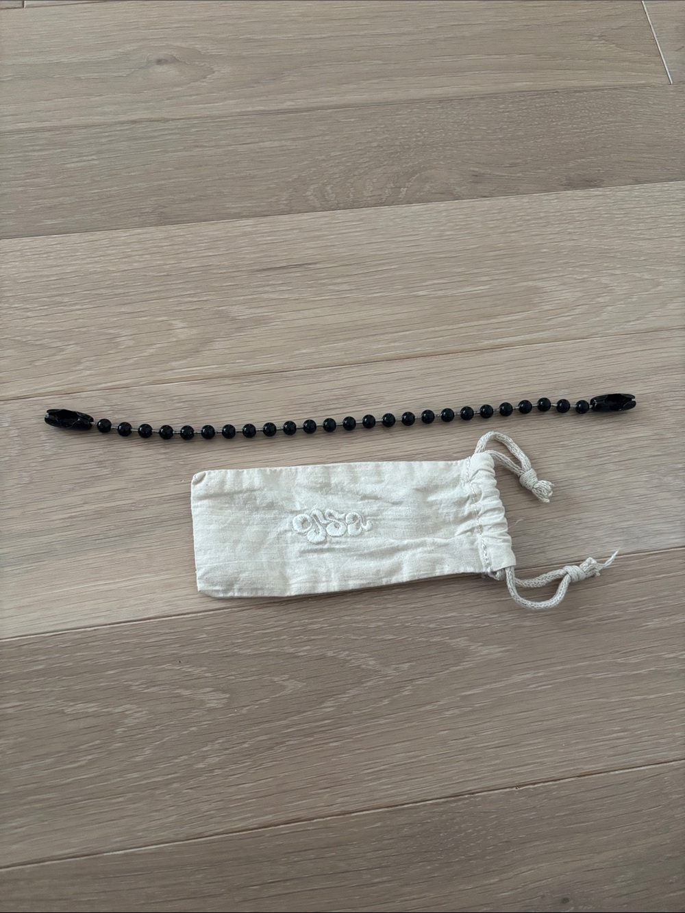 Ossa Black Metal Ball Chain Phone Strap